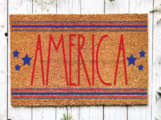 Funny Doormat, Coir Doormat, Welcome Mat, Housewarming Gift, America Welcome Doormat, Stars Front Door Doormat, Welcome Doormat, New Homeowner Gift DECOE-CM-103 - Tampa soil911.com