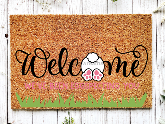 Funny Doormat, Coir Doormat, Welcome Mat, Housewarming Gift, Bunny Doormat, Front Door Doormat, Easter Doormat, New Homeowner Gift DECOE-CM-113