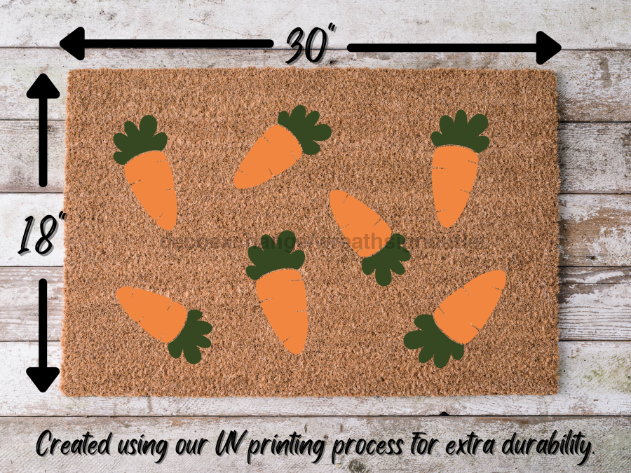 Cute Carrot Doormat Carrots Doormat | Easter Carrot Door Mat