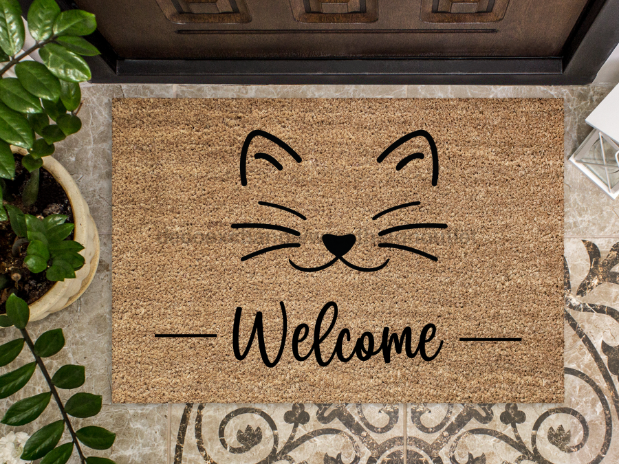 Funny Doormat, Coir Doormat, Welcome Mat, Housewarming Gift, Welcome (cat) Doormat, Cat Front Door Doormat, Welcome Doormat, New Homeowner Gift DECOE-CM-083 - Tampa soil911.com