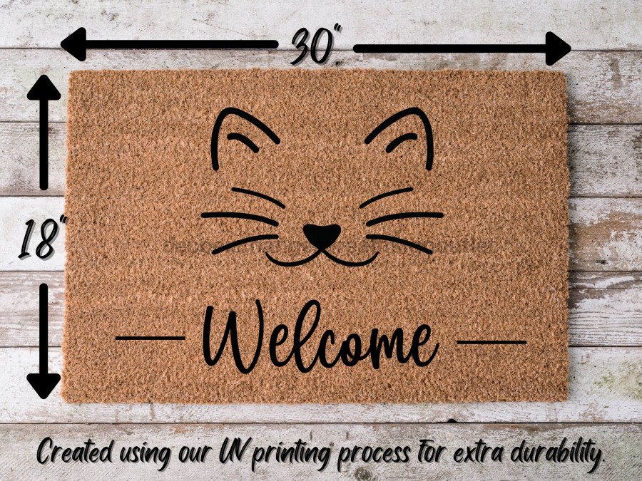 Funny Doormat, Coir Doormat, Welcome Mat, Housewarming Gift, Welcome (cat) Doormat, Cat Front Door Doormat, Welcome Doormat, New Homeowner Gift DECOE-CM-083 - Tampa soil911.com