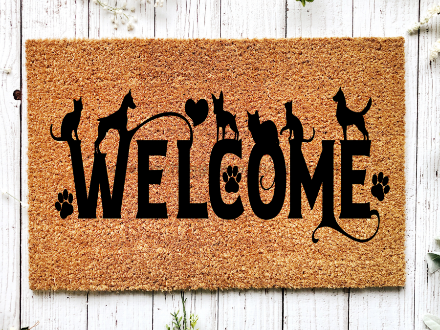 Funny Doormat, Coir Doormat, Welcome Mat, Housewarming Gift, Cats and Dogs Welcome Doormat, Cats and Dogs Front Door Doormat, Welcome Doormat, New Homeowner Gift DECOE-CM-091 - Tampa soil911.com