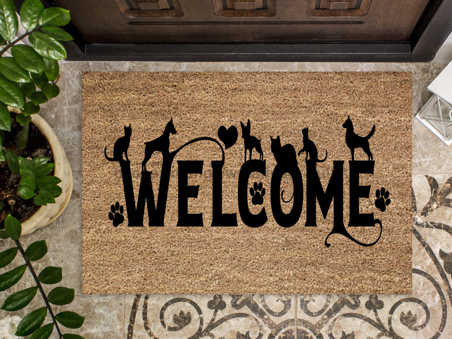 Funny Doormat, Coir Doormat, Welcome Mat, Housewarming Gift, Cats and Dogs Welcome Doormat, Cats and Dogs Front Door Doormat, Welcome Doormat, New Homeowner Gift DECOE-CM-091 - Tampa soil911.com