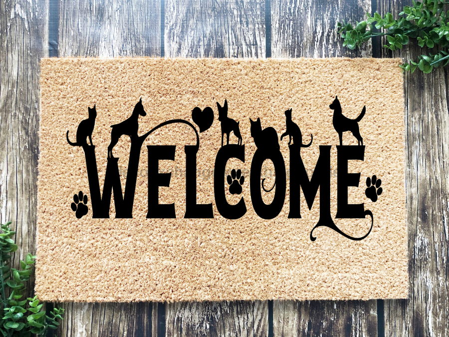 Funny Doormat, Coir Doormat, Welcome Mat, Housewarming Gift, Cats and Dogs Welcome Doormat, Cats and Dogs Front Door Doormat, Welcome Doormat, New Homeowner Gift DECOE-CM-091 - Tampa soil911.com