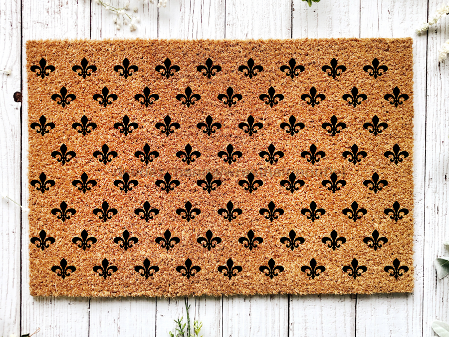 Funny Doormat, Coir Doormat, Welcome Mat, Housewarming Gift, Fleur de Lis Doormat, Front Door Doormat,  Doormat, New Homeowner Gift DECOE-CM-116