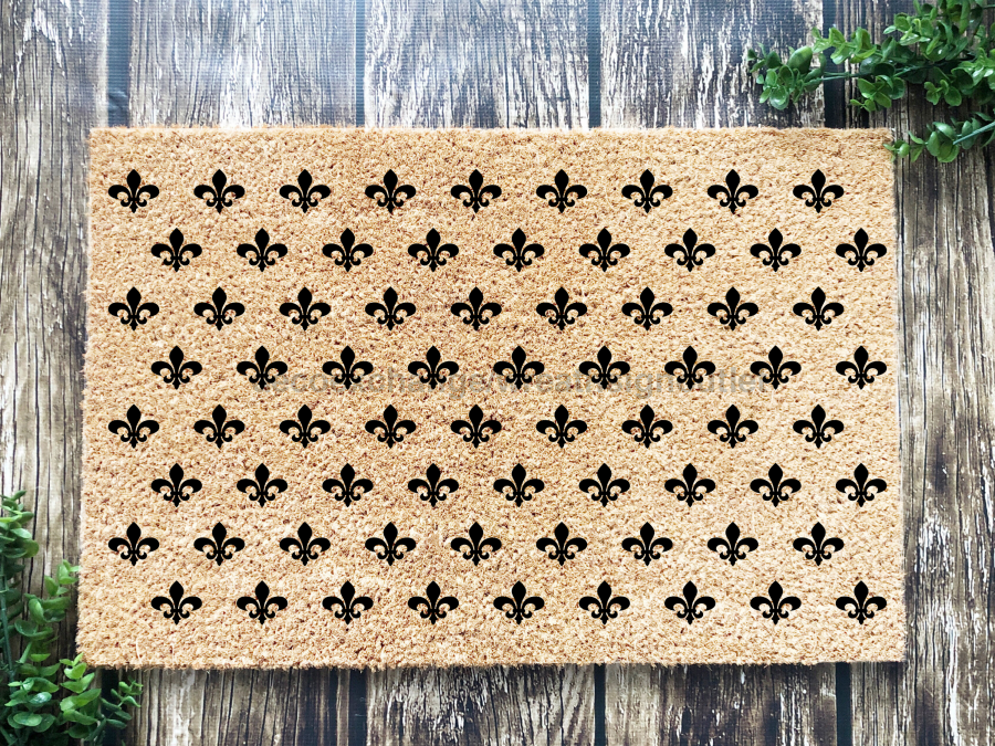Funny Doormat, Coir Doormat, Welcome Mat, Housewarming Gift, Fleur de Lis Doormat, Front Door Doormat,  Doormat, New Homeowner Gift DECOE-CM-116