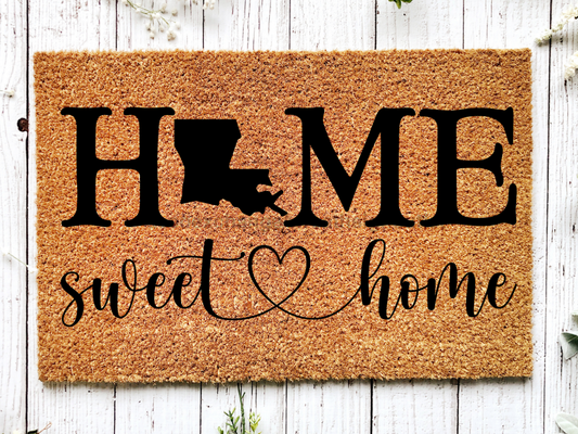 Funny Doormat, Coir Doormat, Welcome Mat, Housewarming Gift, Home Sweet Home Welcome Doormat, Louisiana Front Door Doormat, Welcome Doormat, New Homeowner Gift DECOE-CM-095