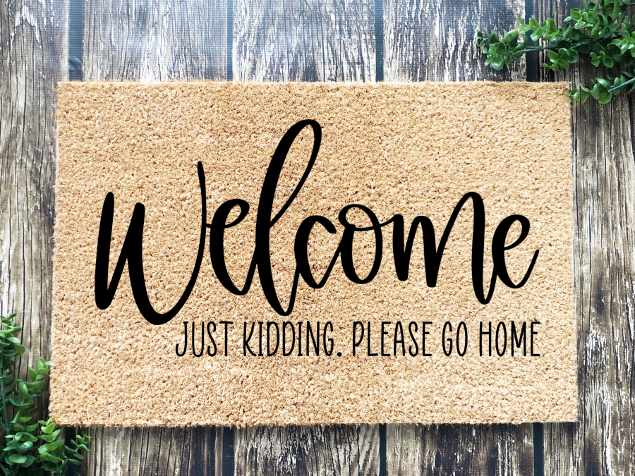 Funny Doormat, Coir Doormat, Welcome Mat, Housewarming Gift, Welcome Doormat, Welcome, Just Kidding Please Go Home Front Door Doormat, Doormat, New Homeowner Gift DECOE-CM-109