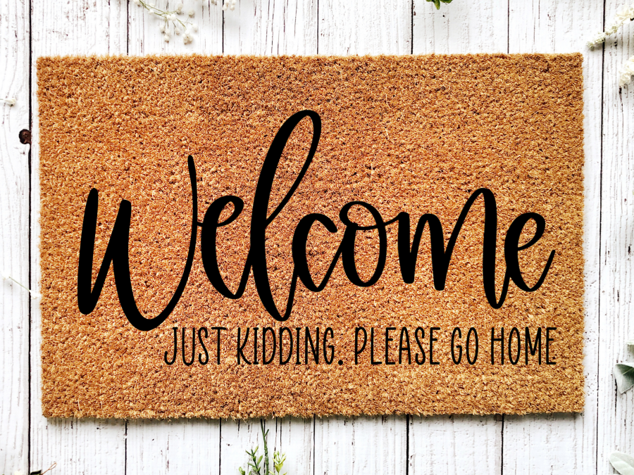 Funny Doormat, Coir Doormat, Welcome Mat, Housewarming Gift, Welcome Doormat, Welcome, Just Kidding Please Go Home Front Door Doormat, Doormat, New Homeowner Gift DECOE-CM-109