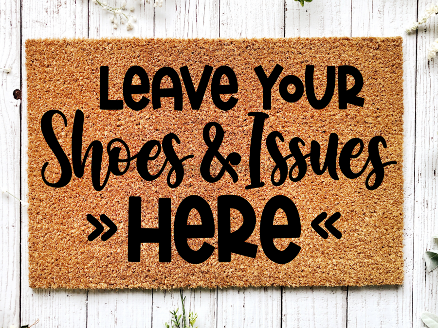 Funny Doormat, Coir Doormat, Welcome Mat, Housewarming Gift, Leave Your Shoes and Issues Here Welcome Doormat,  Front Door Doormat, Welcome Doormat, New Homeowner Gift DECOE-CM-097
