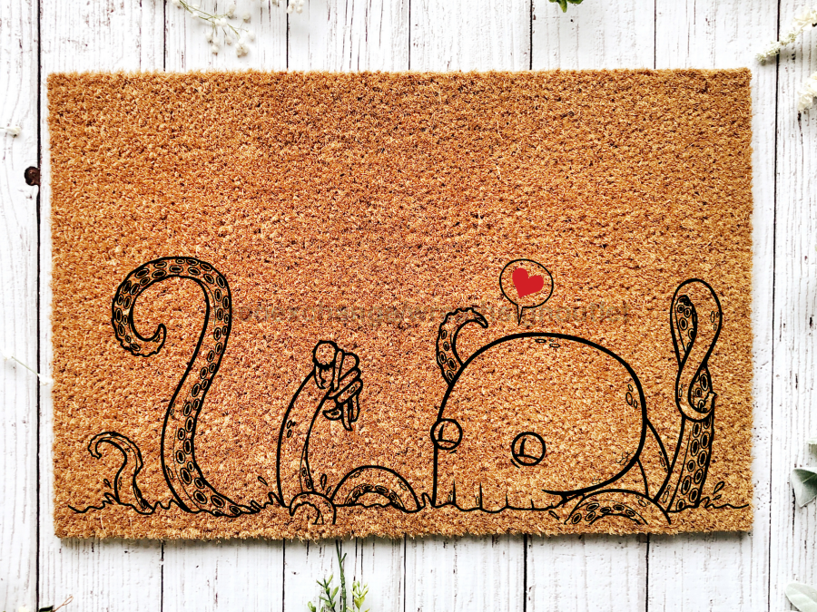 Heart Octopus Doormat, Tentacles and Octopus Door Mat - Tampa soil911.com