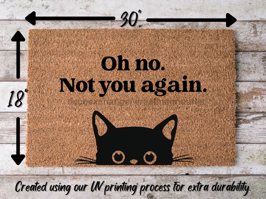 Funny Doormat, Coir Doormat, Welcome Mat, Housewarming Gift, Oh no, Not you again. Doormat, Cat Front Door Doormat, Welcome Doormat, New Homeowner Gift DECOE-CM-088 - Tampa soil911.com