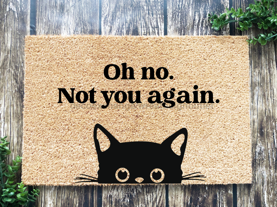 Funny Doormat, Coir Doormat, Welcome Mat, Housewarming Gift, Oh no, Not you again. Doormat, Cat Front Door Doormat, Welcome Doormat, New Homeowner Gift DECOE-CM-088 - Tampa soil911.com