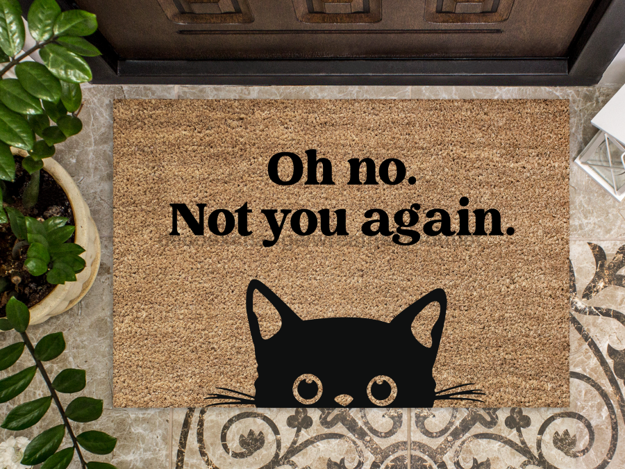 Funny Doormat, Coir Doormat, Welcome Mat, Housewarming Gift, Oh no, Not you again. Doormat, Cat Front Door Doormat, Welcome Doormat, New Homeowner Gift DECOE-CM-088 - Tampa soil911.com