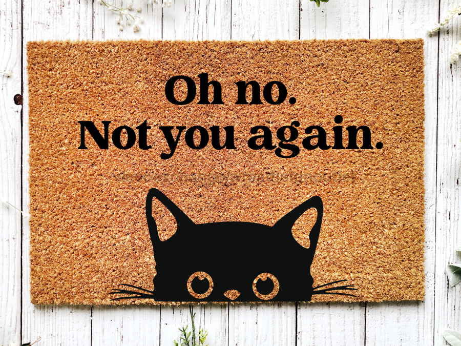 Funny Doormat, Coir Doormat, Welcome Mat, Housewarming Gift, Oh no, Not you again. Doormat, Cat Front Door Doormat, Welcome Doormat, New Homeowner Gift DECOE-CM-088 - Tampa soil911.com