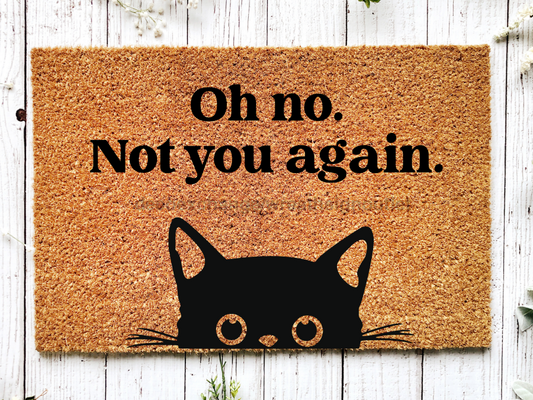 Funny Doormat, Coir Doormat, Welcome Mat, Housewarming Gift, Oh no, Not you again. Doormat, Cat Front Door Doormat, Welcome Doormat, New Homeowner Gift DECOE-CM-088 - Tampa soil911.com