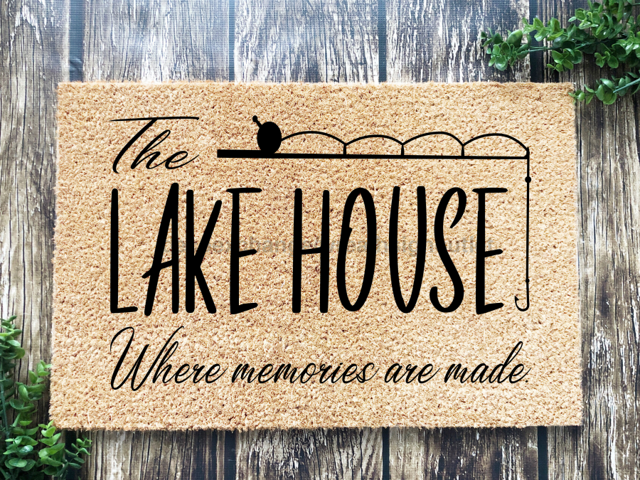 Lake House Doormat "Lake House Where memories are made" Door Mat - Tampa soil911.com