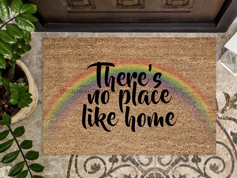 Funny Doormat, Coir Doormat, Welcome Mat, Housewarming Gift, There's No Place Like Home Doormat, Rainbow Front Door Doormat, Welcome Doormat, New Homeowner Gift DECOE-CM-082 - Tampa soil911.com