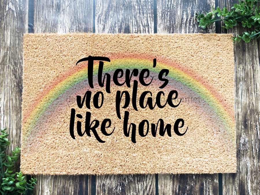 Funny Doormat, Coir Doormat, Welcome Mat, Housewarming Gift, There's No Place Like Home Doormat, Rainbow Front Door Doormat, Welcome Doormat, New Homeowner Gift DECOE-CM-082 - Tampa soil911.com