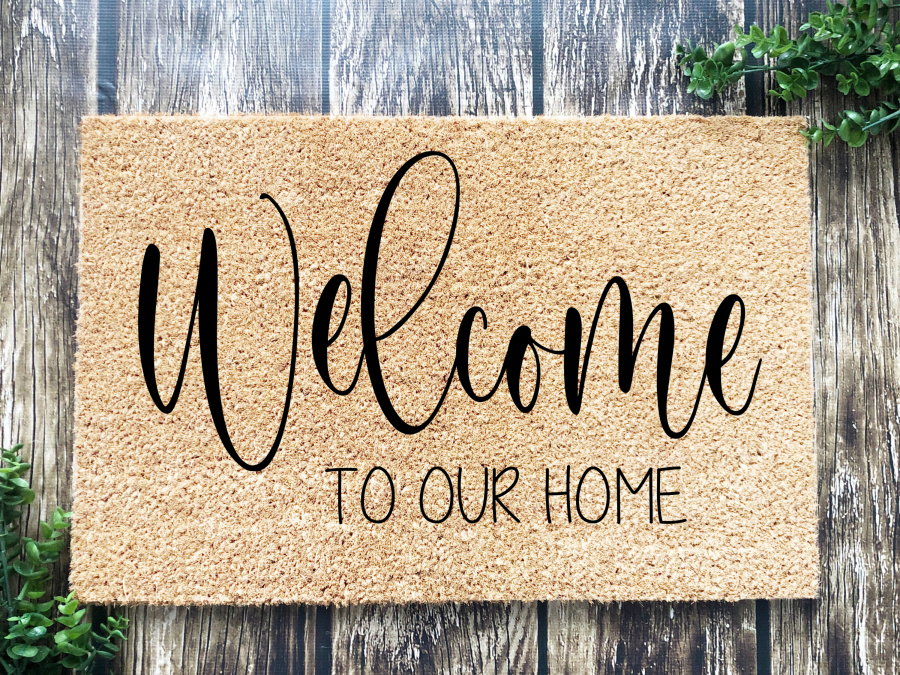 Funny Doormat, Coir Doormat, Welcome Mat, Housewarming Gift, Welcome Doormat, Welcome To Our Home Front Door Doormat, Welcome Doormat, New Homeowner Gift DECOE-CM-100