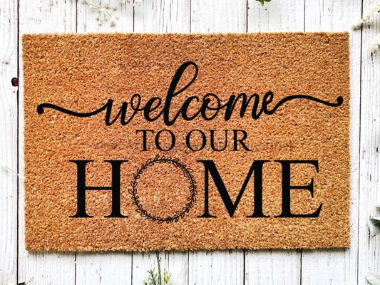 Felpudo divertido, felpudo de fibra de coco, felpudo de bienvenida, regalo de inauguración de la casa, felpudo de bienvenida, felpudo de bienvenida a nuestra puerta de entrada, felpudo de bienvenida, regalo para nuevos propietarios DECOE-CM-108