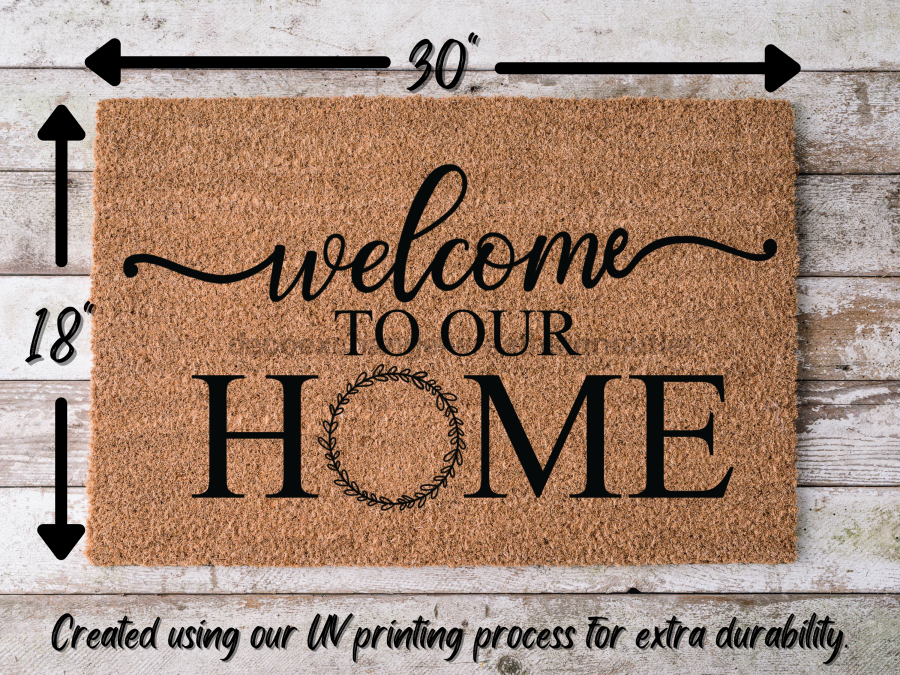 Funny Doormat, Coir Doormat, Welcome Mat, Housewarming Gift, Welcome Doormat, Welcome to Our Home Front Door Doormat, Welcome Doormat, New Homeowner Gift DECOE-CM-108
