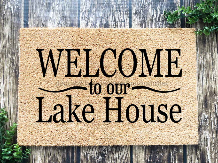 Lake House Doormat "Welcome to Our Lake House" Door Mat - Tampa soil911.com