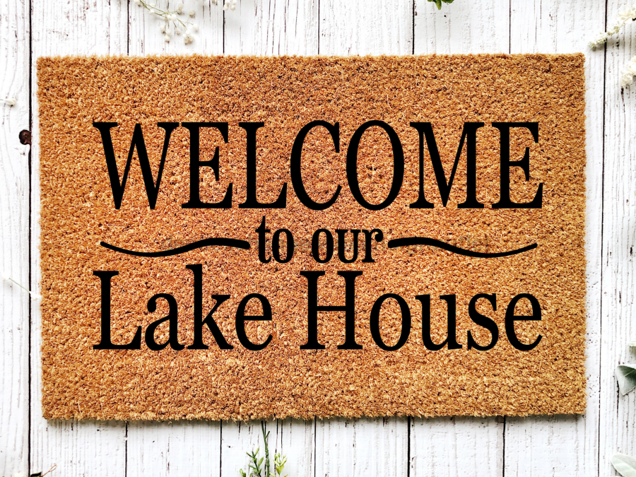 Lake House Doormat "Welcome to Our Lake House" Door Mat - Tampa soil911.com