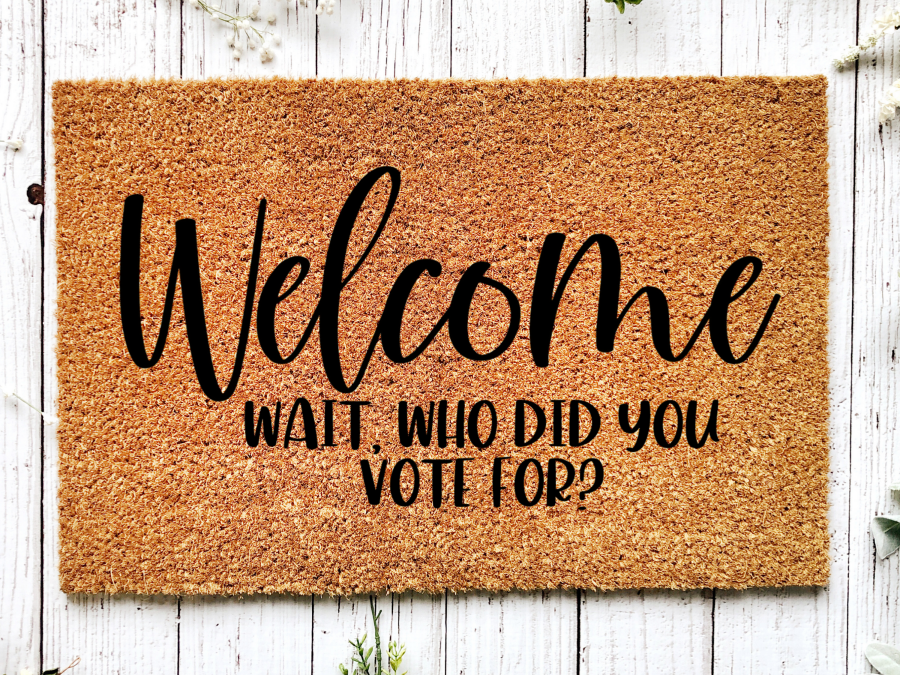 Funny Doormat, Coir Doormat, Welcome Mat, Housewarming Gift, Welcome Doormat, Welcome, Wait, Who Did You Vote For? Front Door Doormat, Doormat, New Homeowner Gift DECOE-CM-123