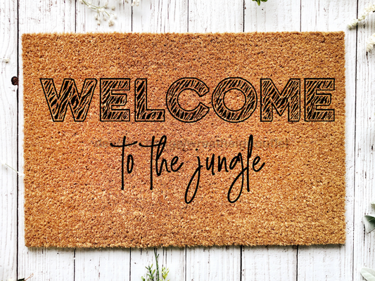 Funny Doormat, Coir Doormat, Welcome Mat, Housewarming Gift, Warning, Welcome to the Jungle Doormat, Front Door Doormat, Doormat, New Homeowner Gift DECOE-CM-141