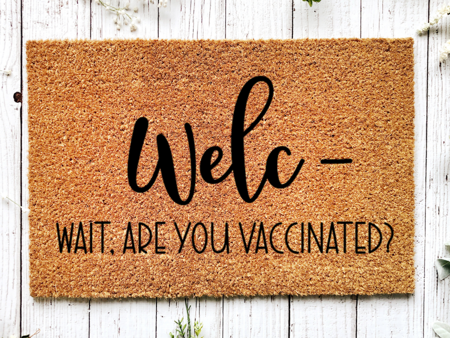 Funny Doormat, Coir Doormat, Welcome Mat, Housewarming Gift, Welc- Wait, Are you Vaccinated? Doormat, Vaccinated? Front Door Doormat, Welcome Doormat, New Homeowner Gift DECOE-CM-090