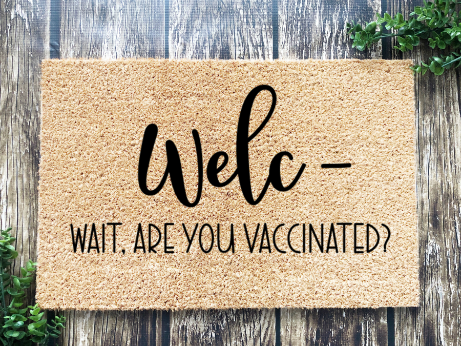 Funny Doormat, Coir Doormat, Welcome Mat, Housewarming Gift, Welc- Wait, Are you Vaccinated? Doormat, Vaccinated? Front Door Doormat, Welcome Doormat, New Homeowner Gift DECOE-CM-090