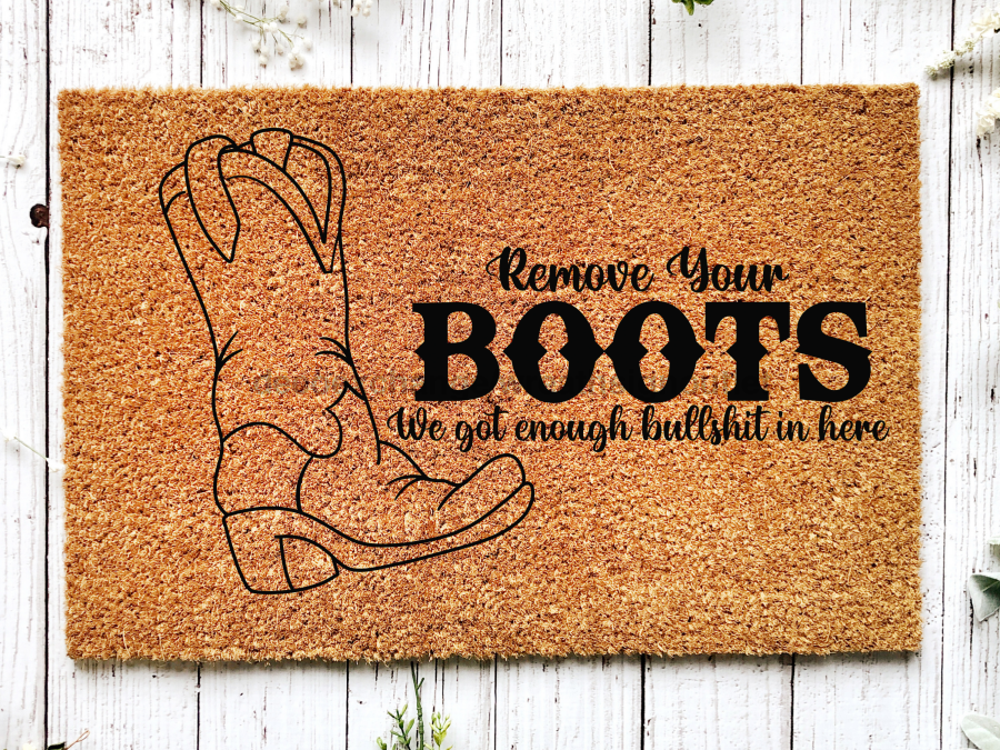 Funny Doormat, Coir Doormat, Welcome Mat, Housewarming Gift, Western Doormat, Cowboy Boots Doormat, Front Door Doormat, Welcome Doormat, New Homeowner Gift DECOE-CM-069 - Tampa soil911.com