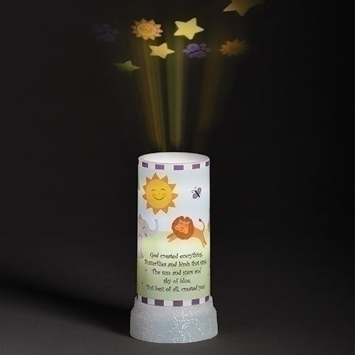 Veilleuse projecteur LED « Dieu a tout créé »