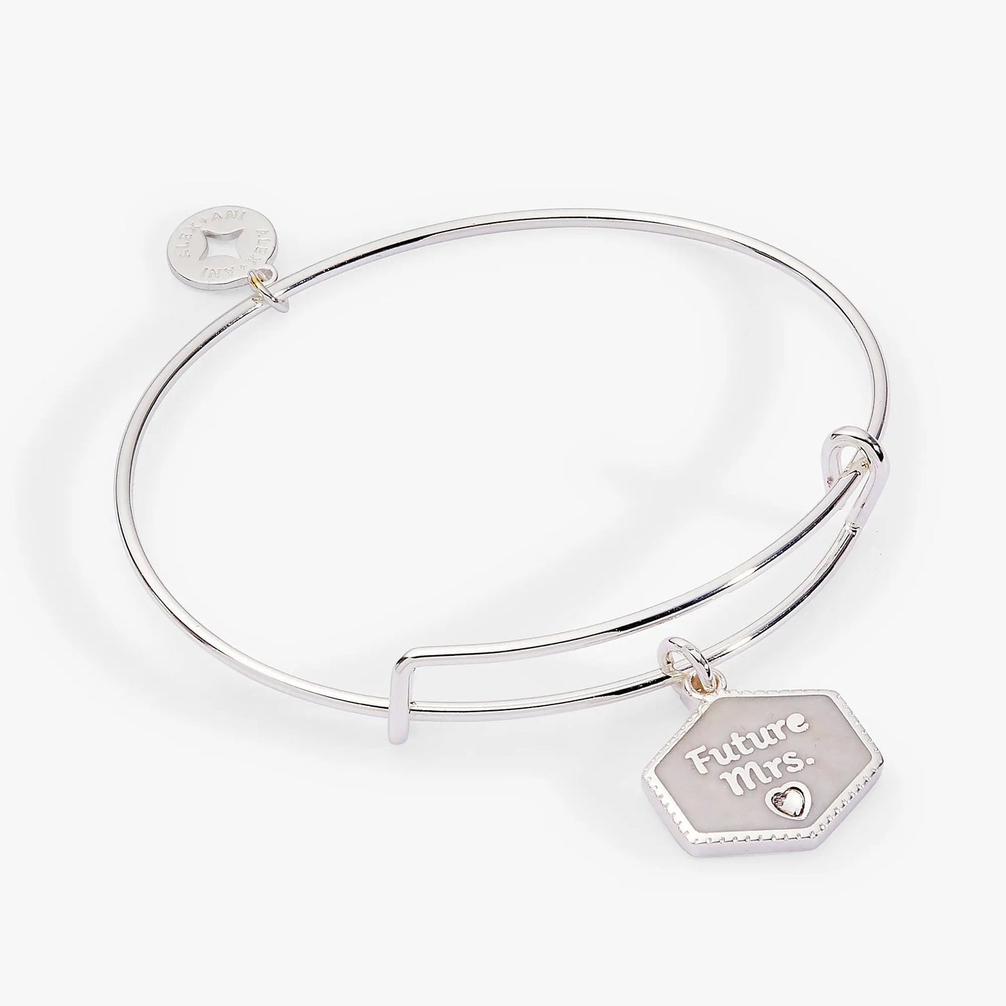 Future Mrs Mother of Pearl Charm Bangle Bracelet