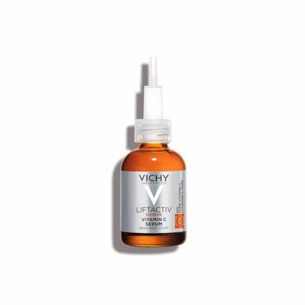 Vichy Liftactiv Vitamin C Serum spray bottle, amber glass with white pump, 20ml on Tampa Home & Garden Store