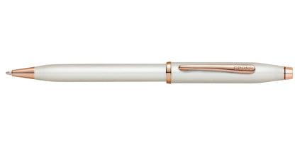 Cross Century II pearlescent white lacquer ballpoint pen with rose-gold clip on Tampa Home & Garden Store