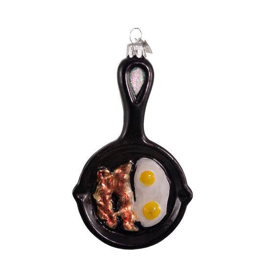Frying Pan Glass Ornament - 5 Inch - Tampa Home & Garden Store