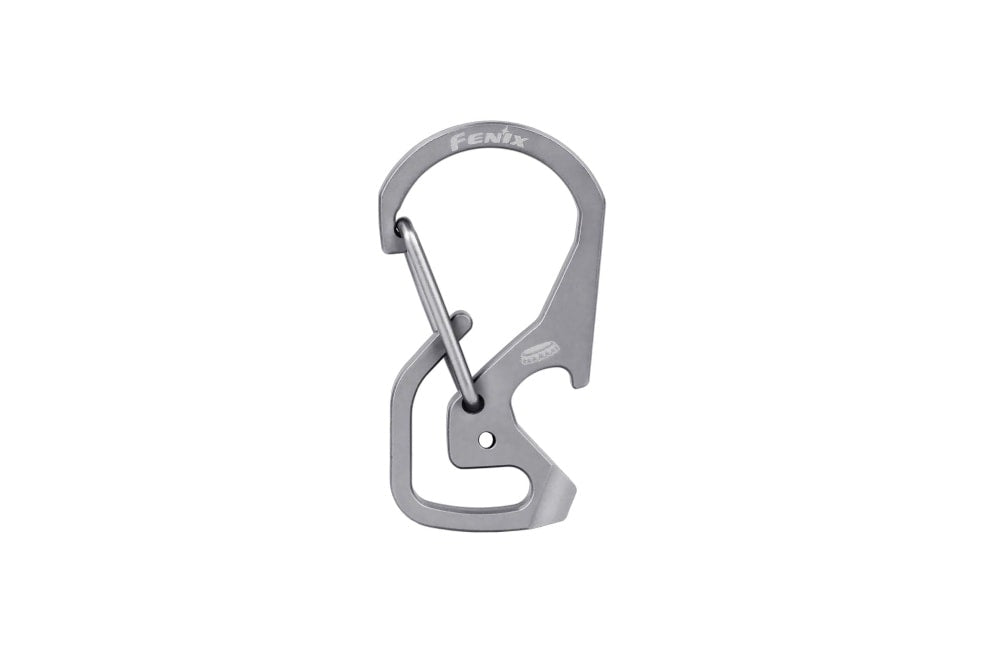 ALB-20 multi-purpose snap hook flashlight mount from Fenix Store, silver metal on Tampa Home & Garden Store