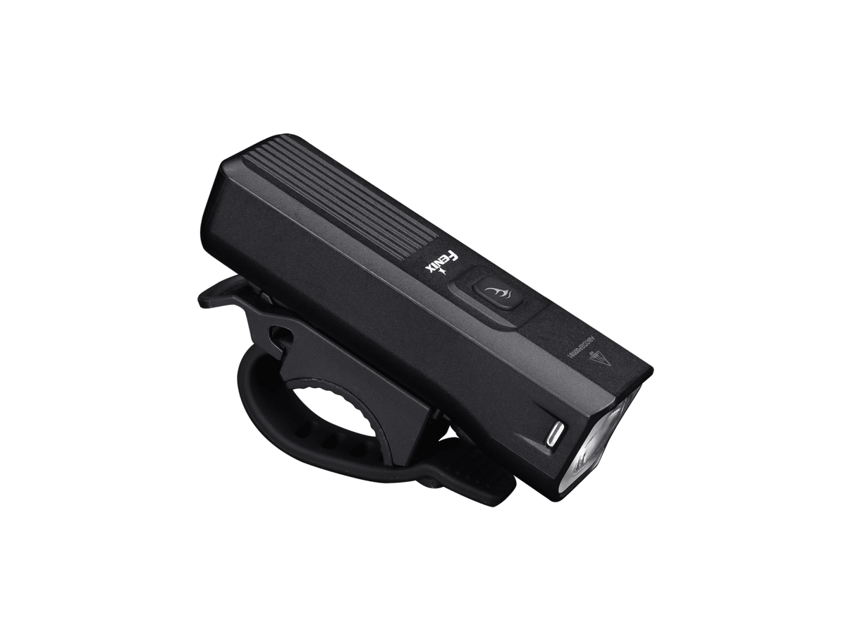 Fenix BC15R lightweight rechargeable bike light in black with mounting clip on Tampa Home & Garden Store