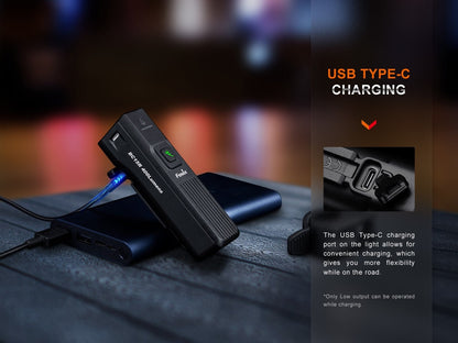 Fenix BC15R bike light, black, rechargeable with USB Type-C charging, 1000 lumens on Tampa Home & Garden Store