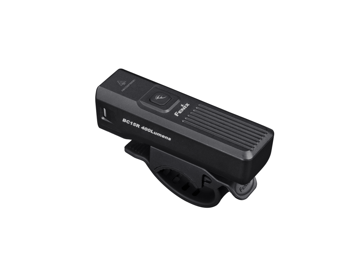 Fenix BC15R lightweight rechargeable bike light with mount, black, 400 lumens on Tampa Home & Garden Store