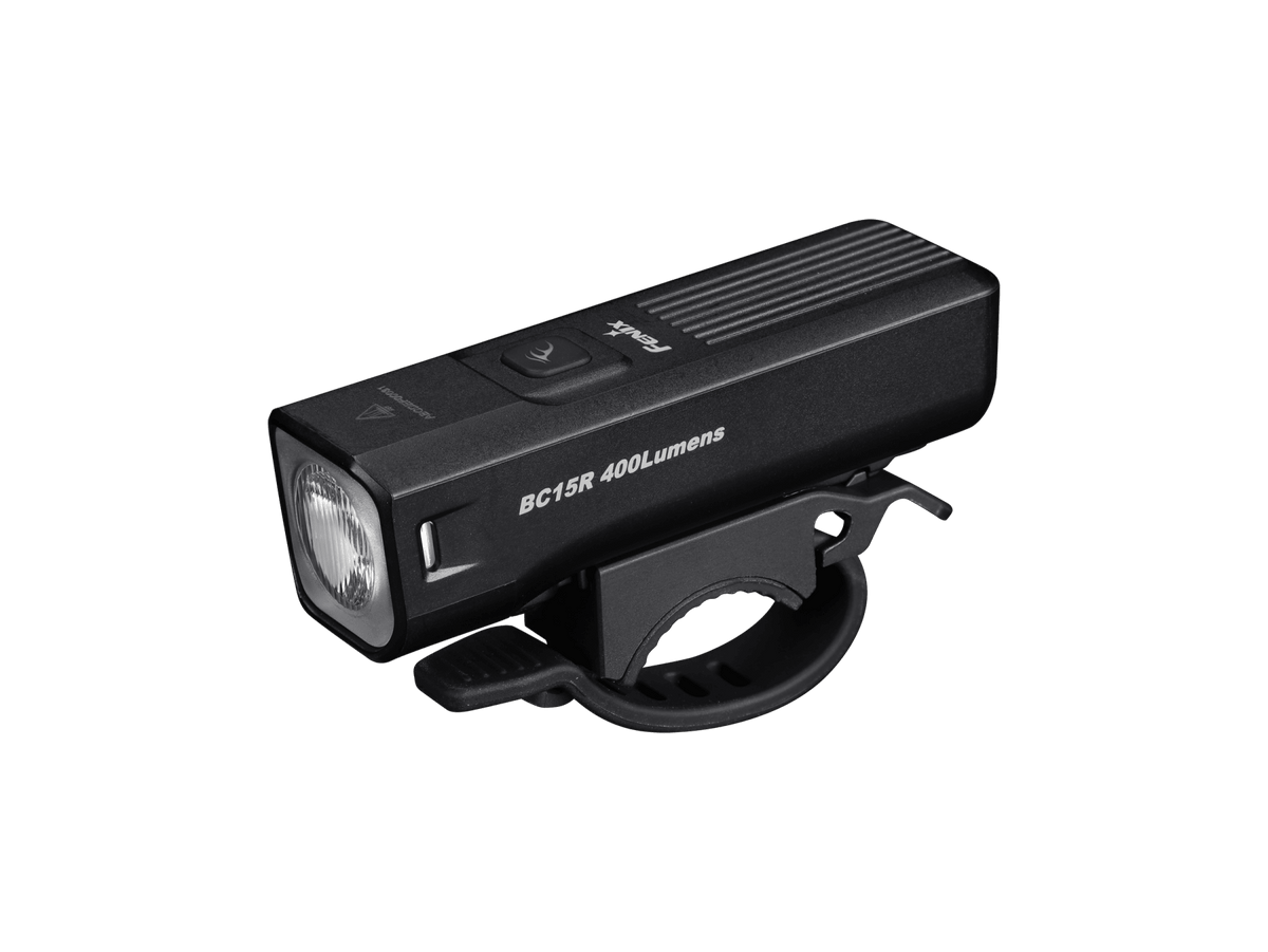 Fenix BC15R bike light 400 lumens, black rechargeable with handlebar mount on Tampa Home & Garden Store