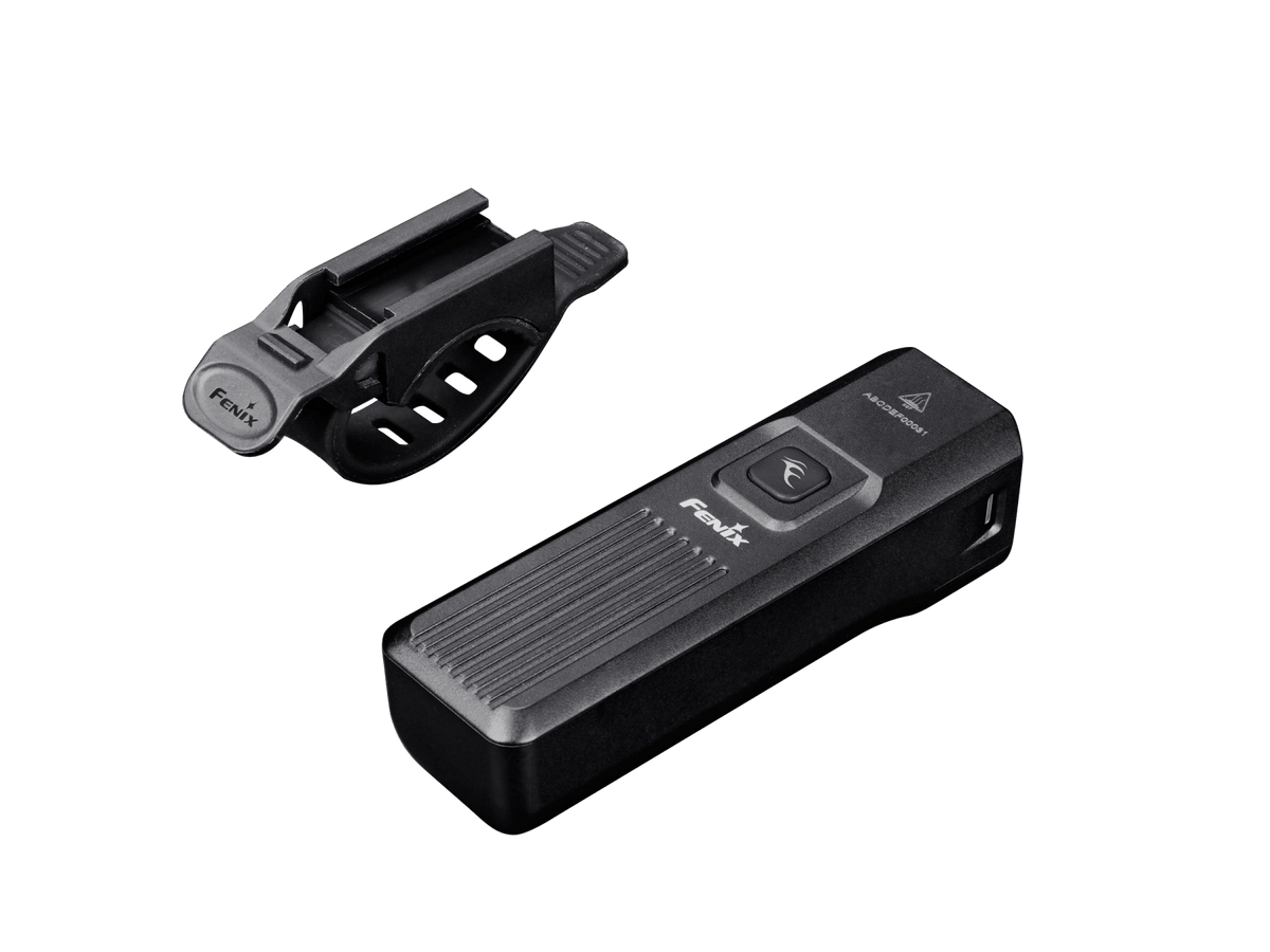 Fenix BC15R bike light with clip mount and external battery pack, black on Tampa Home & Garden Store