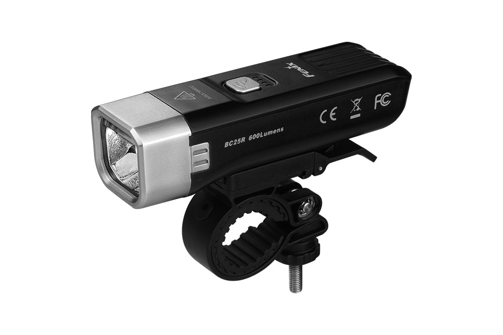 Fenix BC25R LED bike light with handlebar clamp, black, 600 lumens, Fenix Store on Tampa Home & Garden Store