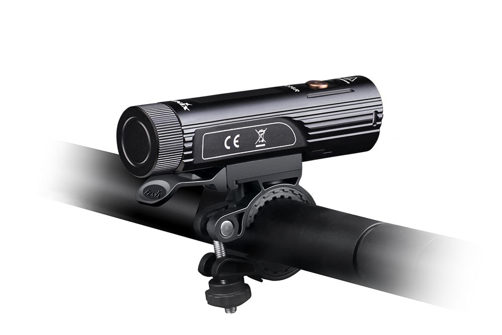 Fenix BC26R LED bike light with handlebar mount, black aluminum body on Tampa Home & Garden Store