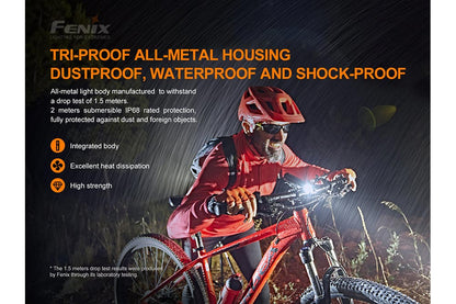 Fenix BC26R LED Bike Light with all-metal housing and rugged build on Tampa Home & Garden Store