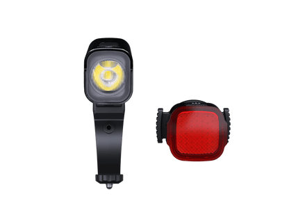 Fenix BC28R dual bike light set: black headlight with yellow LED and red taillight on Tampa Home & Garden Store