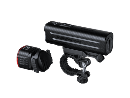 Fenix BC28R smart head & tail bike light set carbon fiber with 2500 lumens front and tail light on Tampa Home & Garden Store