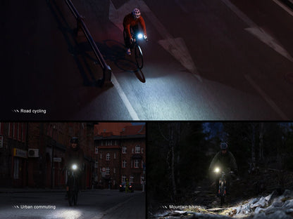 Fenix BC28R Smart Head & Tail Bike Light Combo front and rear bicycle lights for road cycling urban commuting and mountain biking on Tampa Home & Garden Store